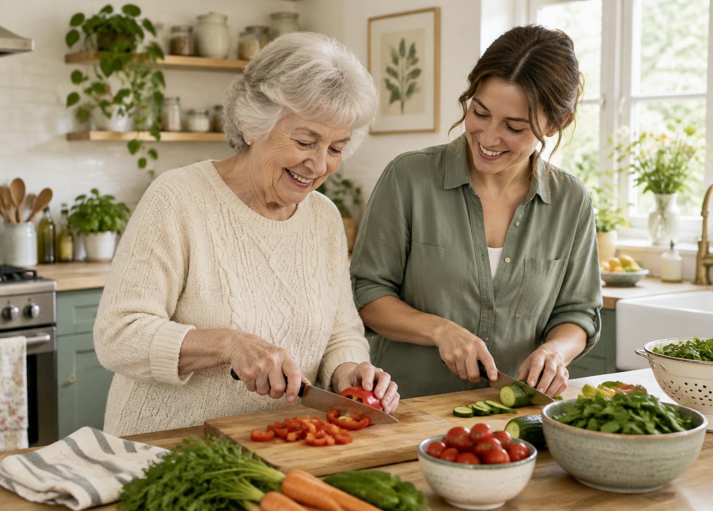 Samen koken in een huiselijke keuken